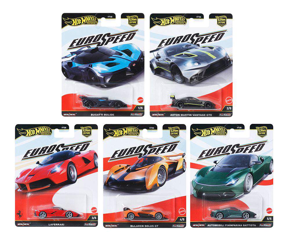 Hot Wheels Premium Car Culture Euro Speed Set of 5